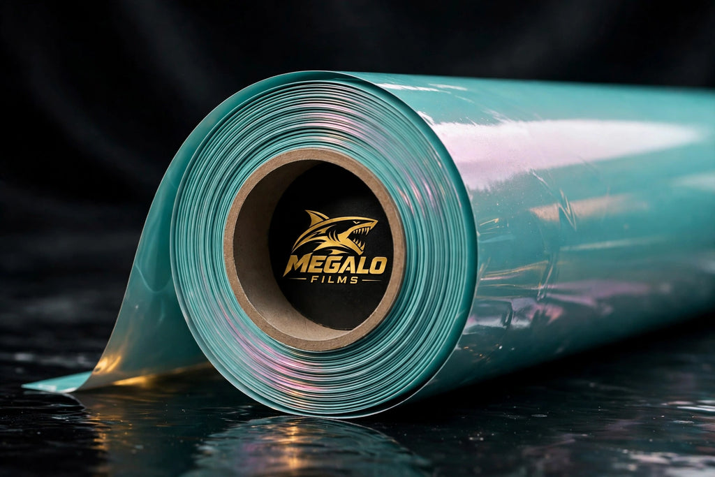 Super Gloss Racing Tiffany vinyl wrap film full roll by MEGALO FILMS