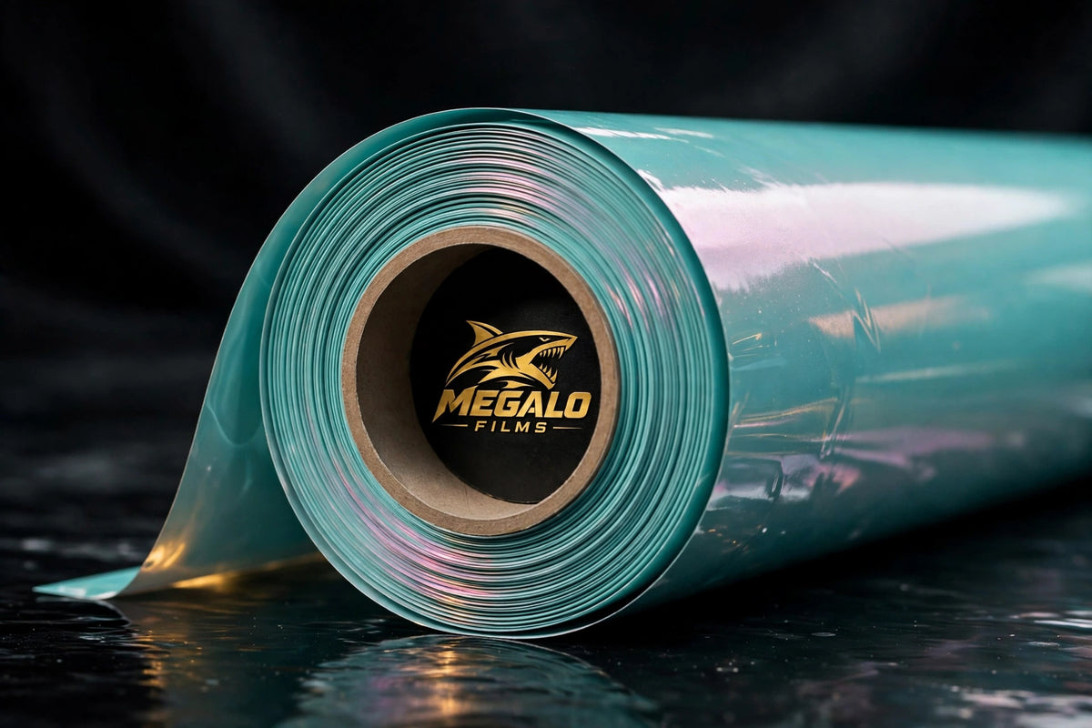 Super Gloss Racing Tiffany vinyl wrap film full roll by MEGALO FILMS