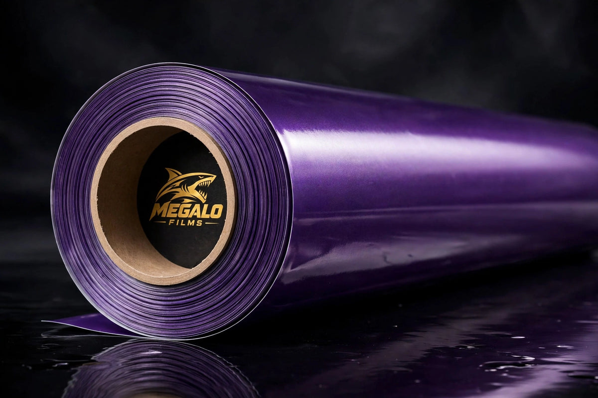 Super Gloss Rosemary Violet vinyl wrap film full roll by MEGALO FILMS