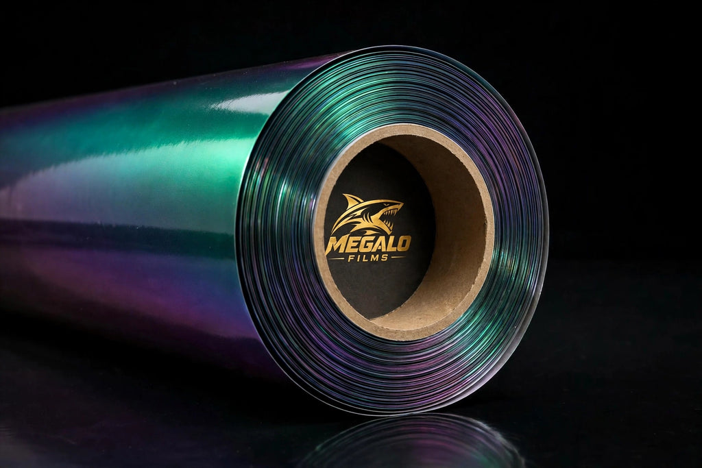 Super Gloss Aurora Green C vinyl wrap film full roll by MEGALO FILMS