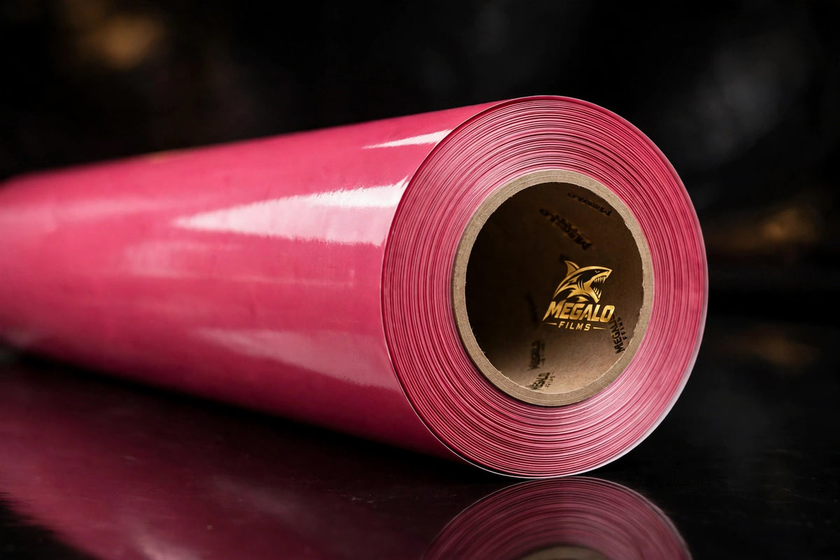 Super Gloss Morganite Red vinyl wrap film full roll by MEGALO FILMS