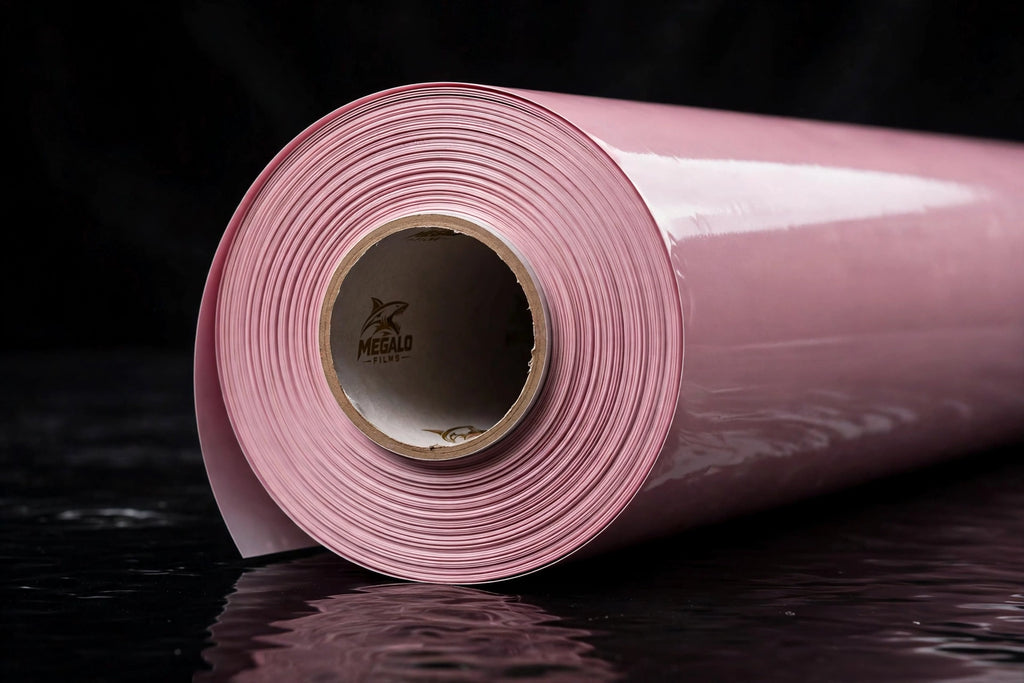 Super Gloss Rosewood Pink vinyl wrap film full roll by MEGALO FILMS