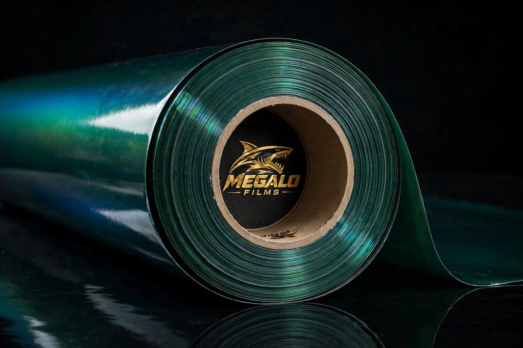 Super Gloss Aurora Green R vinyl wrap film full roll by MEGALO FILMS