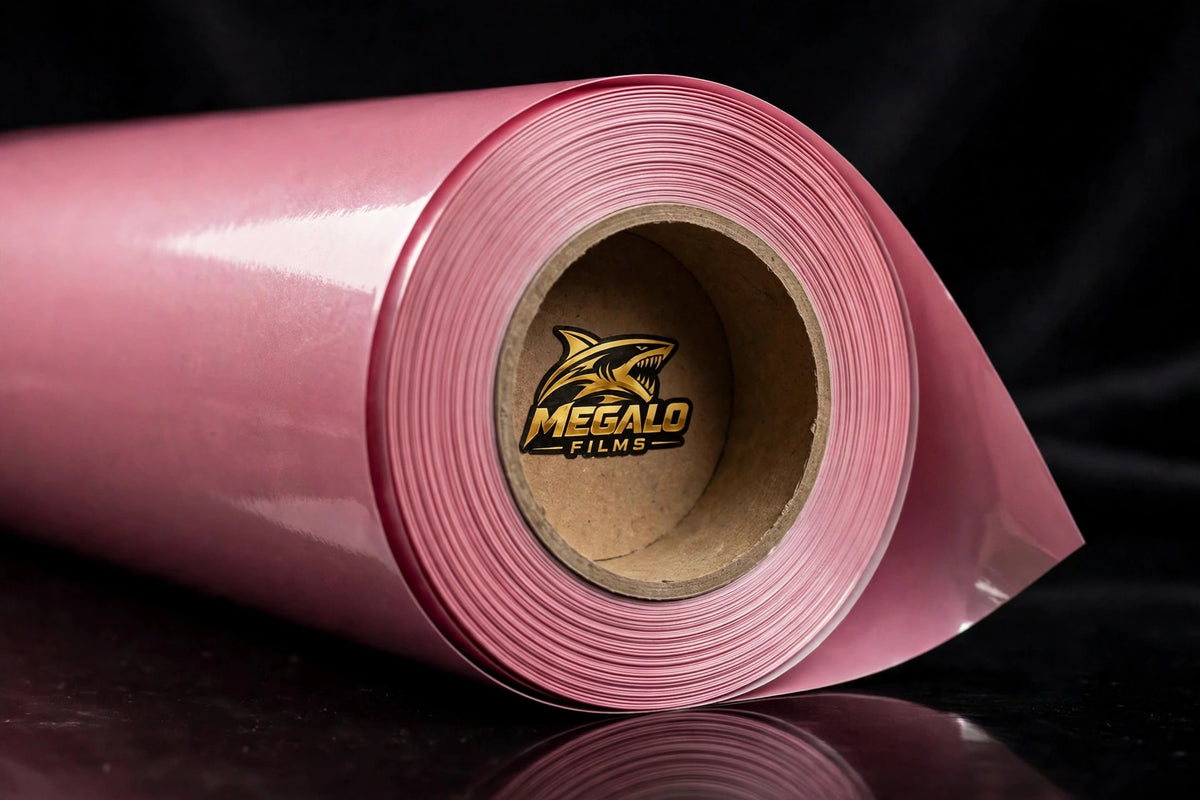 Super Gloss Ume Pink vinyl wrap film full roll by MEGALO FILMS